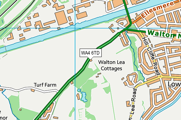 WA4 6TD map - OS VectorMap District (Ordnance Survey)