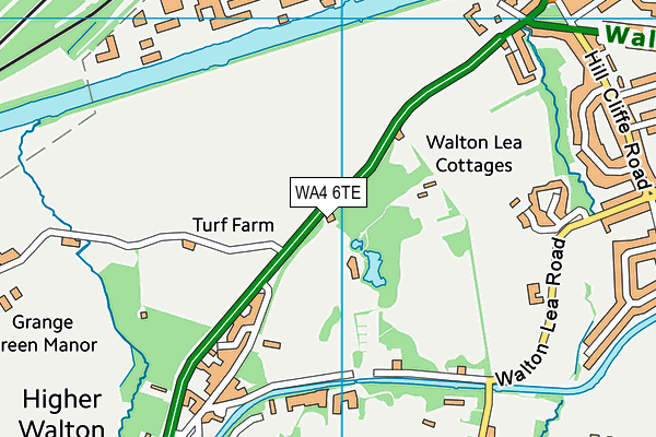 WA4 6TE map - OS VectorMap District (Ordnance Survey)