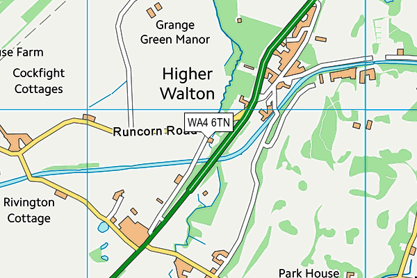 WA4 6TN map - OS VectorMap District (Ordnance Survey)