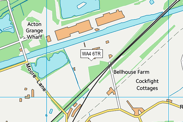 WA4 6TR map - OS VectorMap District (Ordnance Survey)