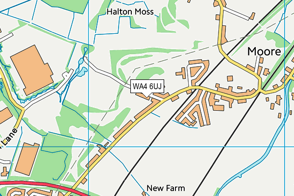 WA4 6UJ map - OS VectorMap District (Ordnance Survey)
