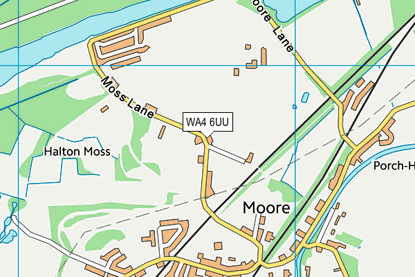 Moore Rufc map (WA4 6UU) - OS VectorMap District (Ordnance Survey)