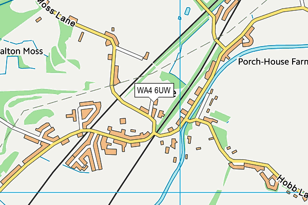 WA4 6UW map - OS VectorMap District (Ordnance Survey)