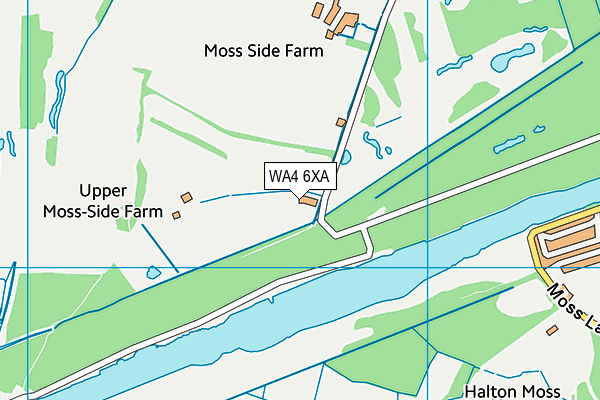 WA4 6XA map - OS VectorMap District (Ordnance Survey)