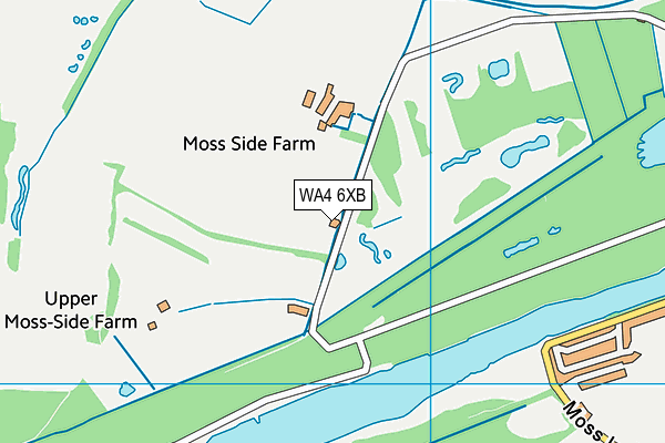 WA4 6XB map - OS VectorMap District (Ordnance Survey)