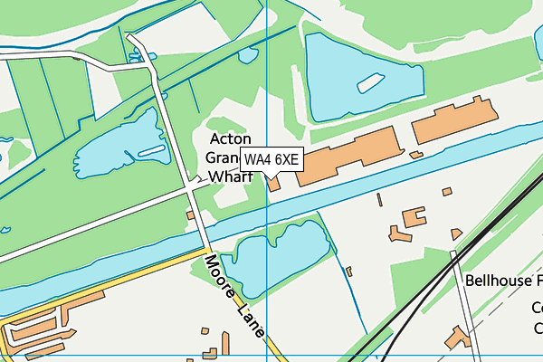 WA4 6XE map - OS VectorMap District (Ordnance Survey)