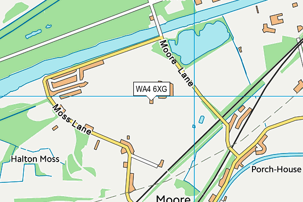 WA4 6XG map - OS VectorMap District (Ordnance Survey)