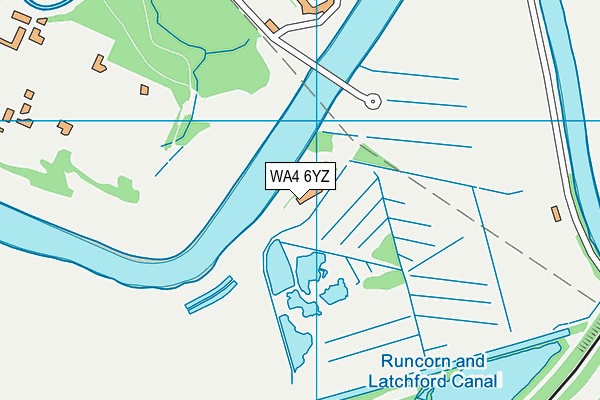 WA4 6YZ map - OS VectorMap District (Ordnance Survey)
