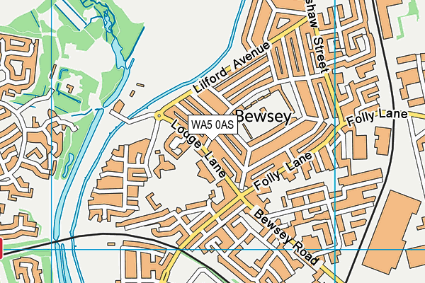 WA5 0AS map - OS VectorMap District (Ordnance Survey)