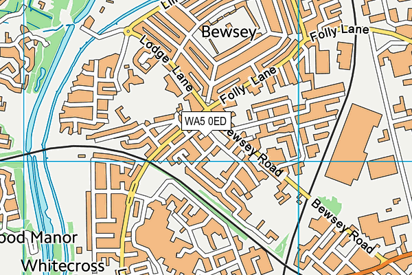 WA5 0ED map - OS VectorMap District (Ordnance Survey)