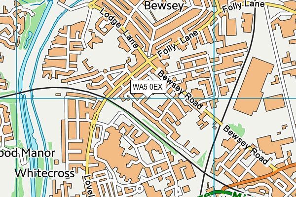 WA5 0EX map - OS VectorMap District (Ordnance Survey)