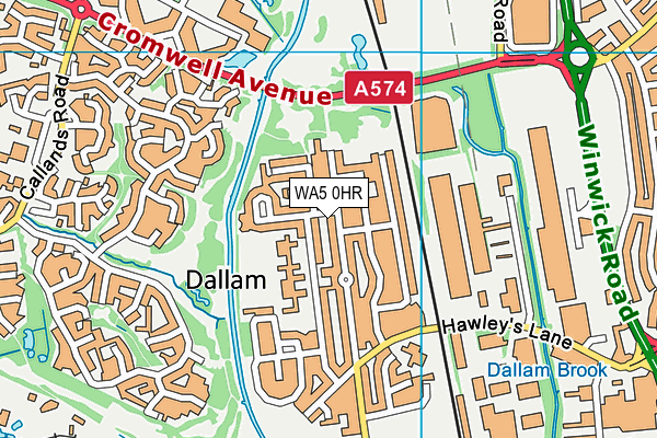 WA5 0HR map - OS VectorMap District (Ordnance Survey)