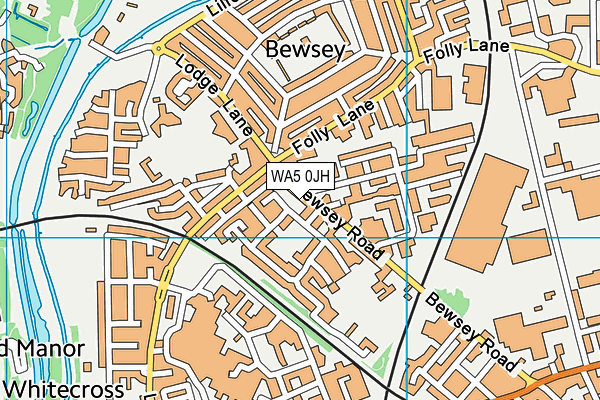 WA5 0JH map - OS VectorMap District (Ordnance Survey)