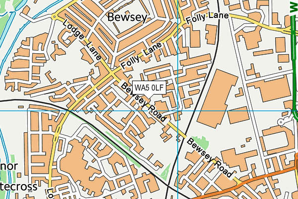 WA5 0LF map - OS VectorMap District (Ordnance Survey)