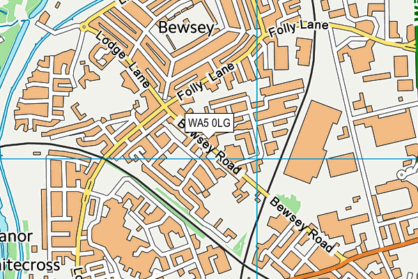 WA5 0LG map - OS VectorMap District (Ordnance Survey)