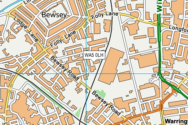 WA5 0LH map - OS VectorMap District (Ordnance Survey)