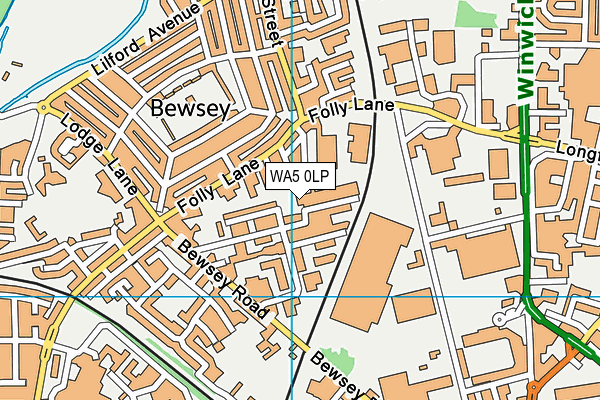 WA5 0LP map - OS VectorMap District (Ordnance Survey)