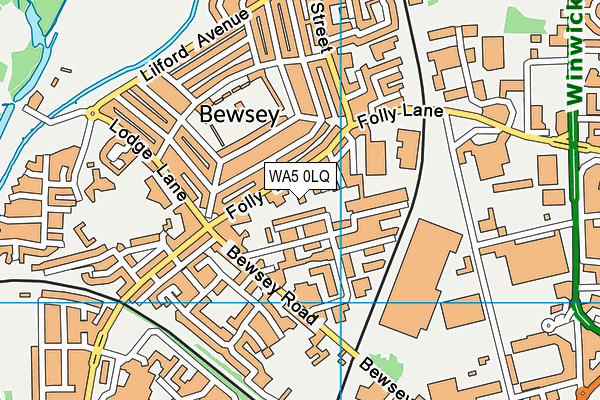 WA5 0LQ map - OS VectorMap District (Ordnance Survey)