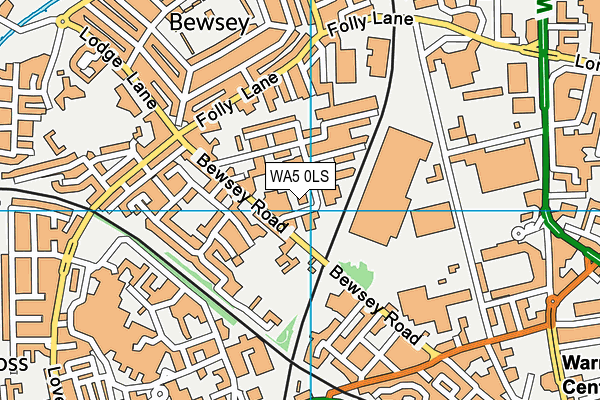 WA5 0LS map - OS VectorMap District (Ordnance Survey)