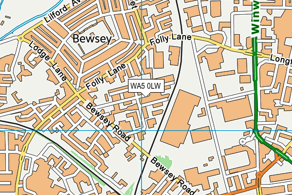 WA5 0LW map - OS VectorMap District (Ordnance Survey)