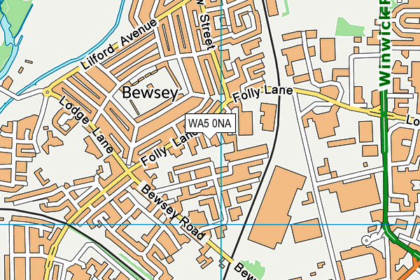 WA5 0NA map - OS VectorMap District (Ordnance Survey)