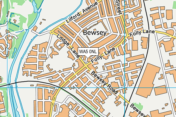 WA5 0NL map - OS VectorMap District (Ordnance Survey)