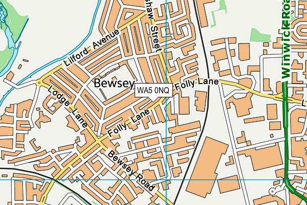 WA5 0NQ map - OS VectorMap District (Ordnance Survey)