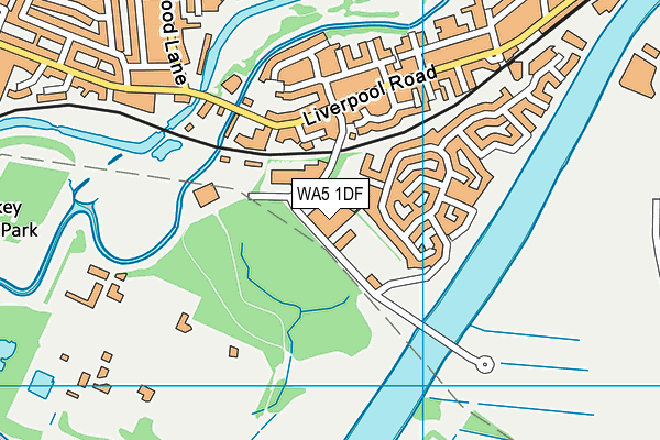 WA5 1DF map - OS VectorMap District (Ordnance Survey)