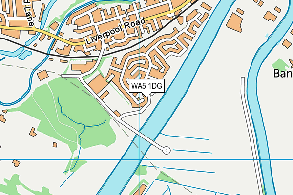WA5 1DG map - OS VectorMap District (Ordnance Survey)