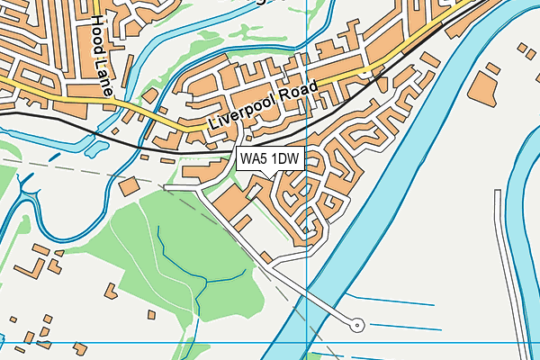WA5 1DW map - OS VectorMap District (Ordnance Survey)