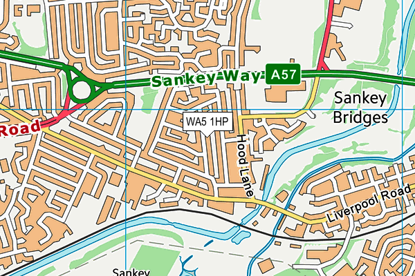 WA5 1HP map - OS VectorMap District (Ordnance Survey)