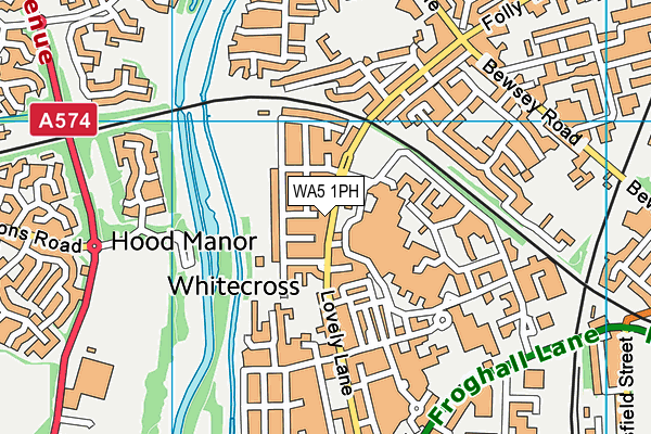 WA5 1PH map - OS VectorMap District (Ordnance Survey)