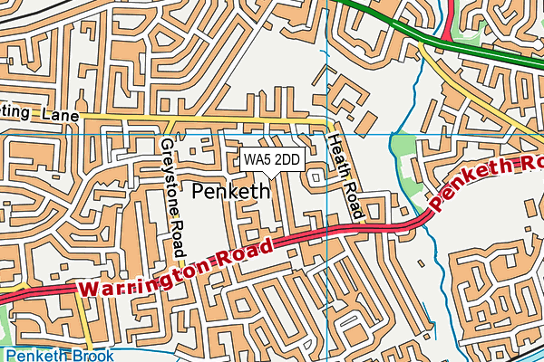 WA5 2DD map - OS VectorMap District (Ordnance Survey)