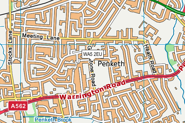 WA5 2EU map - OS VectorMap District (Ordnance Survey)