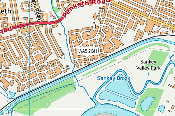 WA5 2GH map - OS VectorMap District (Ordnance Survey)