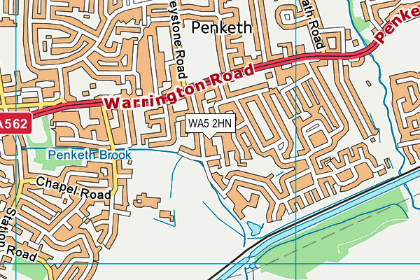 WA5 2HN map - OS VectorMap District (Ordnance Survey)