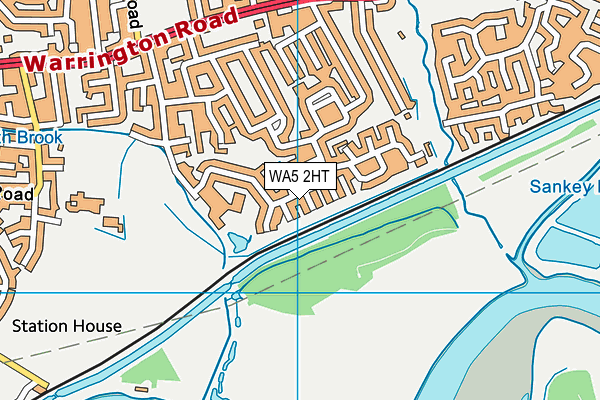 WA5 2HT map - OS VectorMap District (Ordnance Survey)