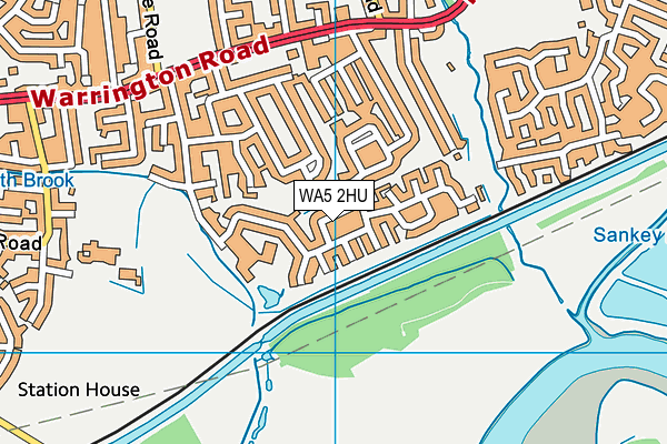 WA5 2HU map - OS VectorMap District (Ordnance Survey)