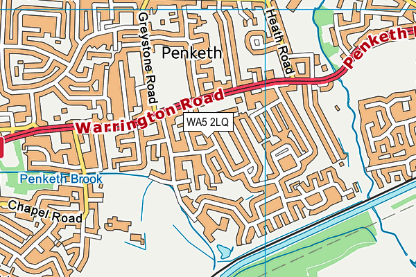 WA5 2LQ map - OS VectorMap District (Ordnance Survey)