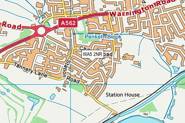WA5 2NR map - OS VectorMap District (Ordnance Survey)