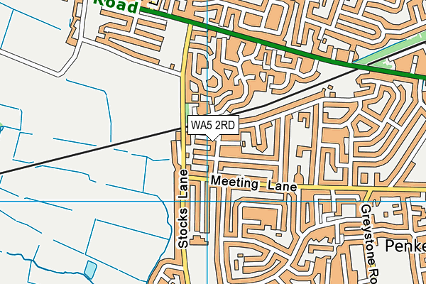 WA5 2RD map - OS VectorMap District (Ordnance Survey)