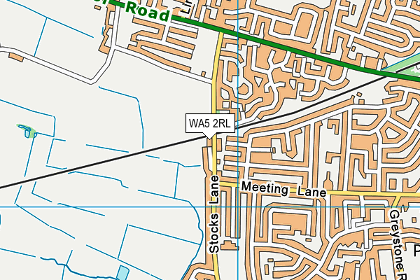 WA5 2RL map - OS VectorMap District (Ordnance Survey)