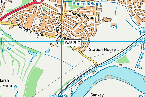 WA5 2UG map - OS VectorMap District (Ordnance Survey)