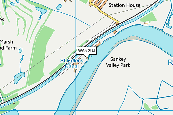 WA5 2UJ map - OS VectorMap District (Ordnance Survey)
