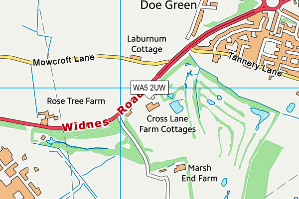 True Fit Golf Centre map (WA5 2UW) - OS VectorMap District (Ordnance Survey)