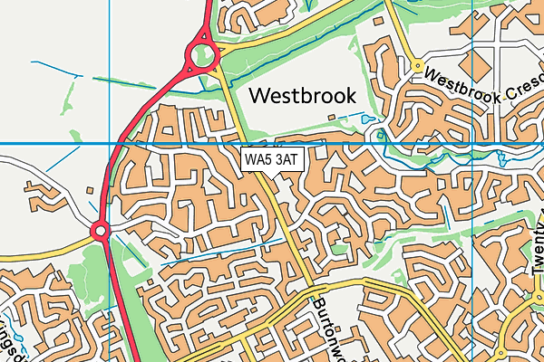 WA5 3AT map - OS VectorMap District (Ordnance Survey)