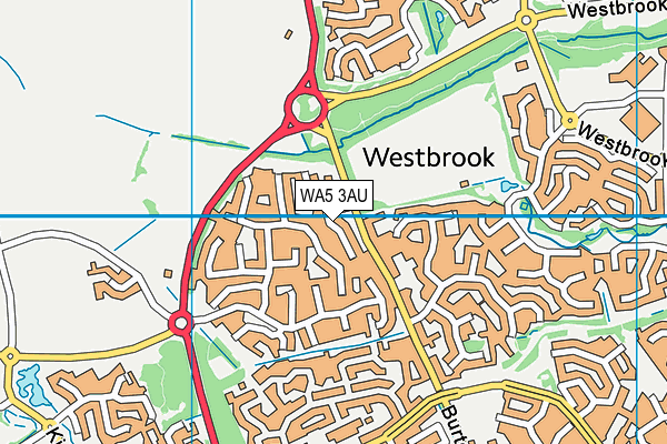 WA5 3AU map - OS VectorMap District (Ordnance Survey)