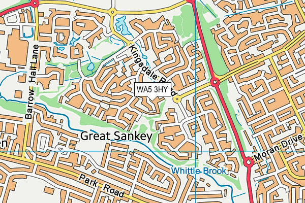 WA5 3HY map - OS VectorMap District (Ordnance Survey)