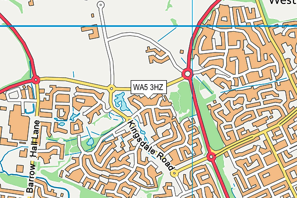 WA5 3HZ map - OS VectorMap District (Ordnance Survey)