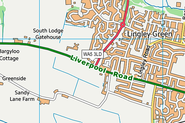 WA5 3LD map - OS VectorMap District (Ordnance Survey)